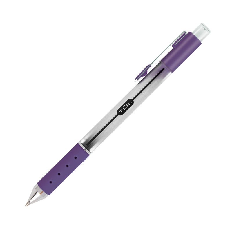 TUL Retractable Gel Pens, Bullet Point, 0.7 mm, Gray Barrel, Assorted Bright Ink Colors, Pack Of 8 - Image 5